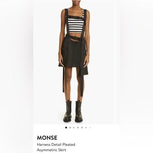 Monse pleated asymmetric skirt